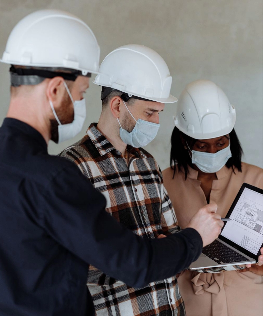 engineers making plans